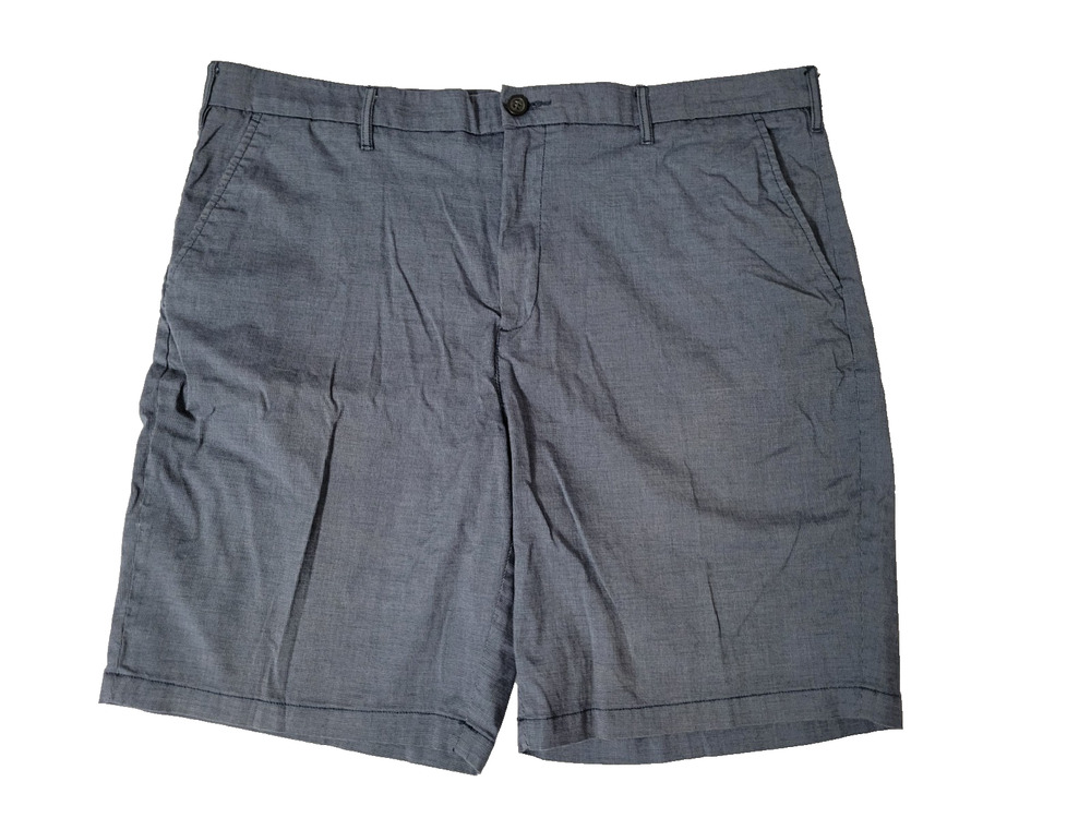 Marc Anthony Mens Shorts 42W Gray Stretch Waist Flat Front Chino Casual